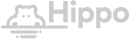 A grey logo with the word " hip ".